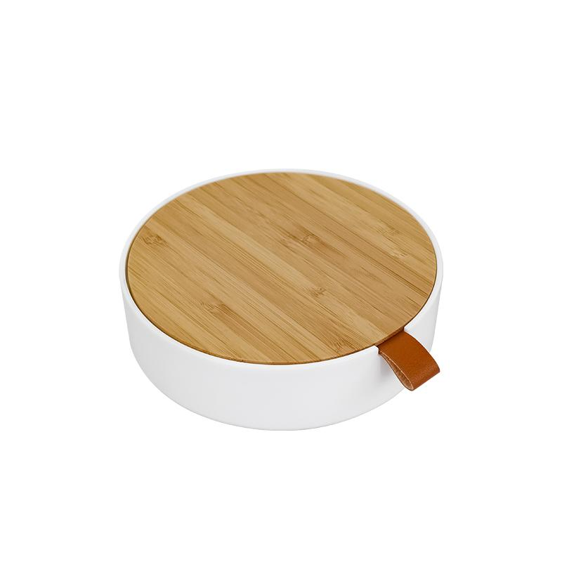 High Quality Bamboo Table Stand Storage Make-up Mirror