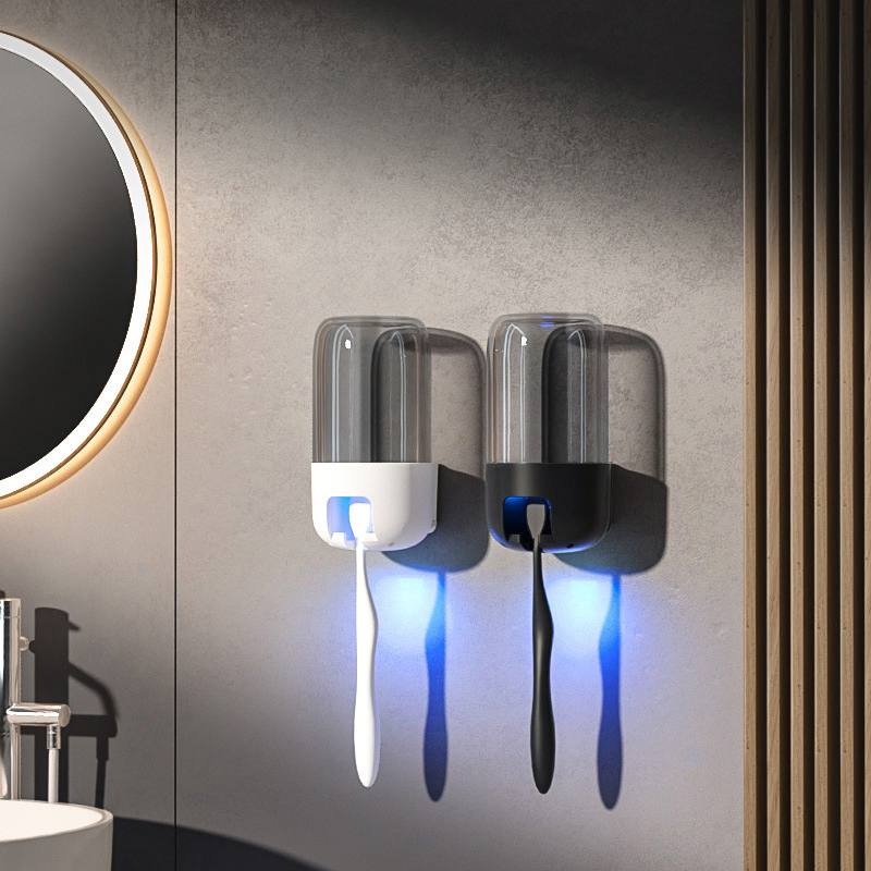 Wall Hanging Smart Sterilizer UV Toothbrush Holder with Sterilization for Bathroom