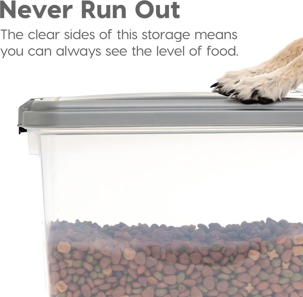 Durable 3PCS Pet Food Storage Containers with Rolling Wheels