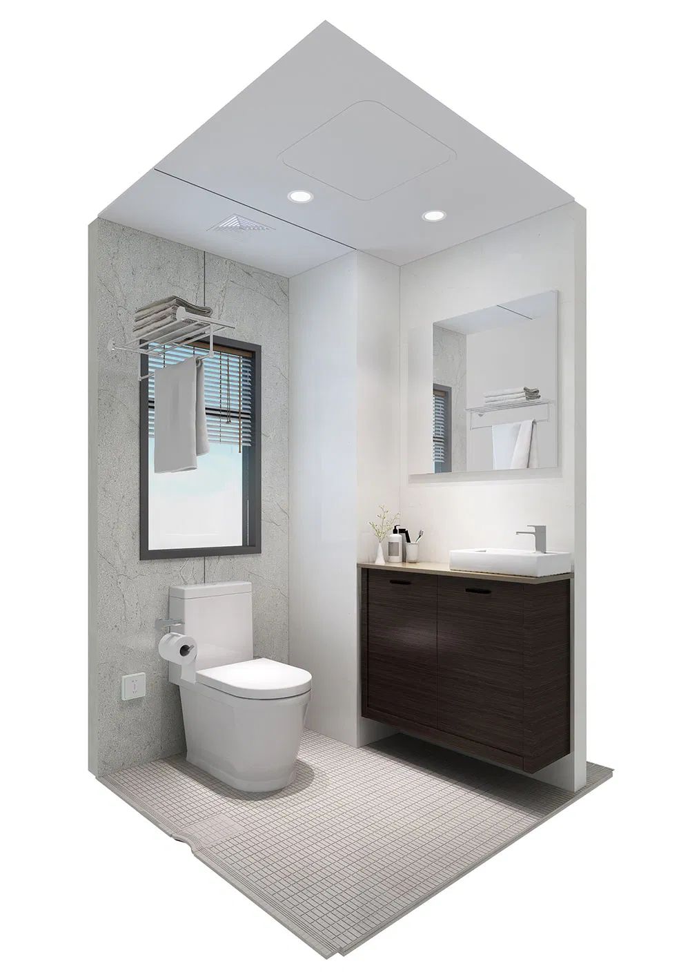 High-End Yacht Bathroom Supplier - Tongna SMC Complete Integrated Bathroom