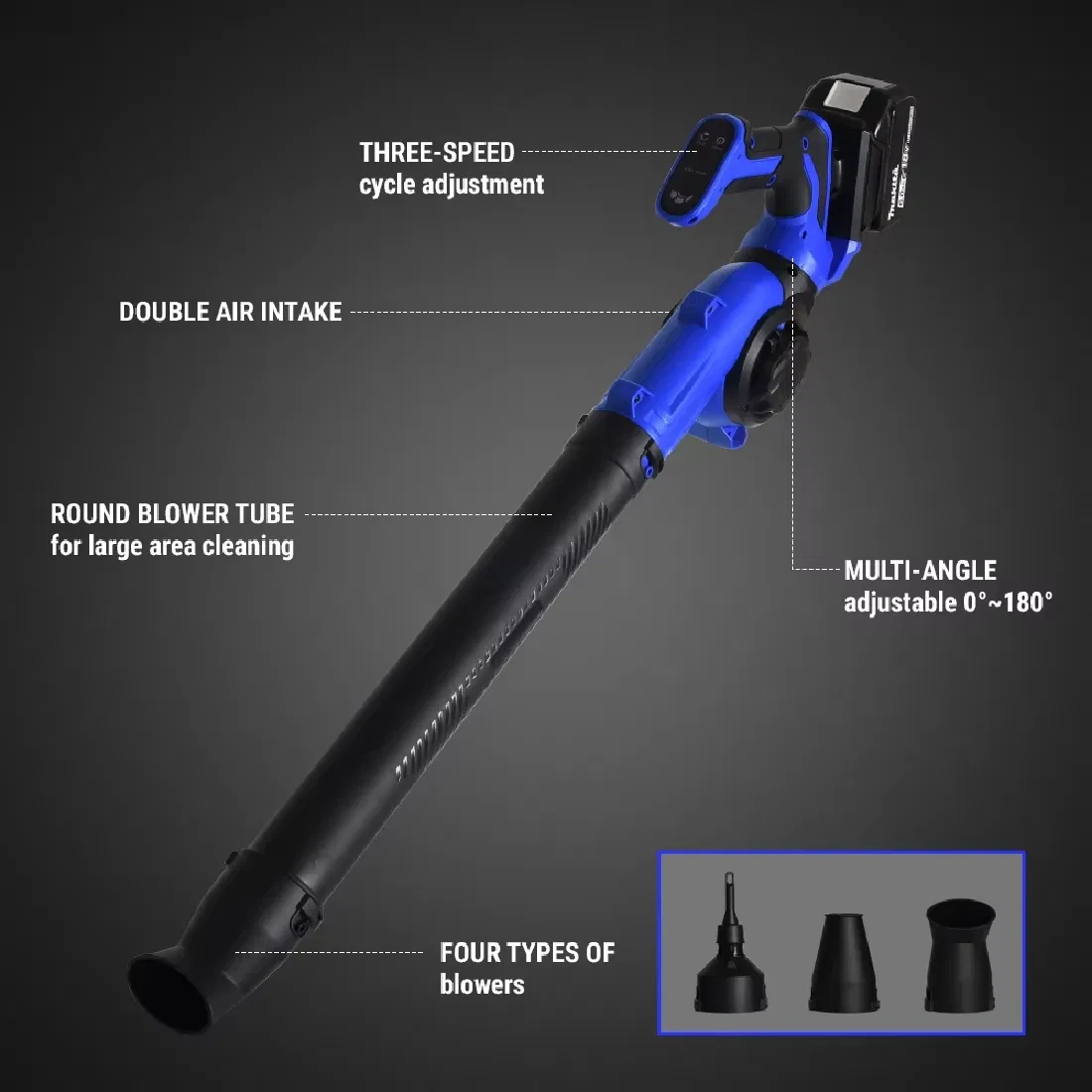 Industrial Grade Long Life Motor Portable Leaf Blower for Cleaning