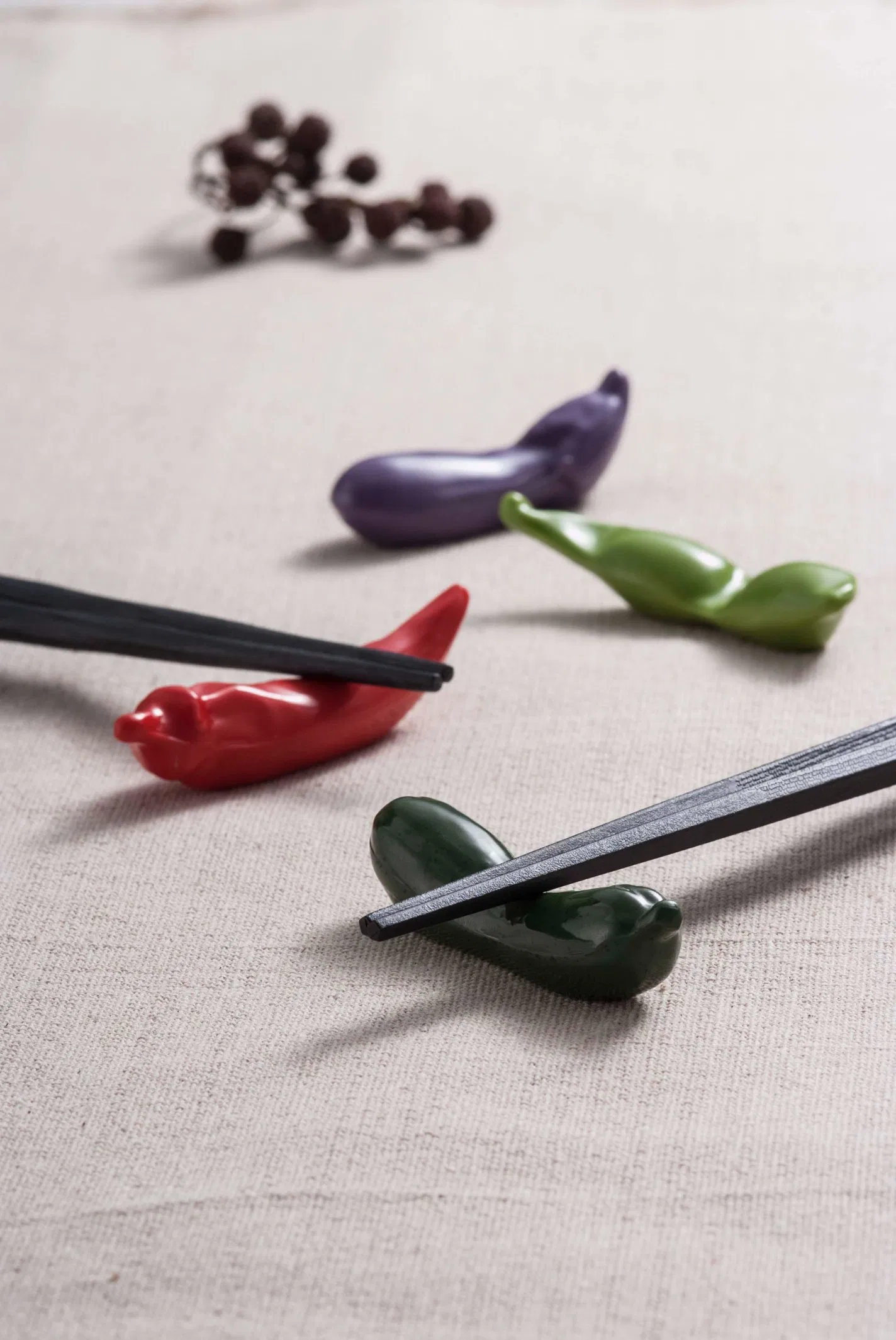 Melamine Red Chill Chopsticks Rests East Asia Style Chopsticks Rest