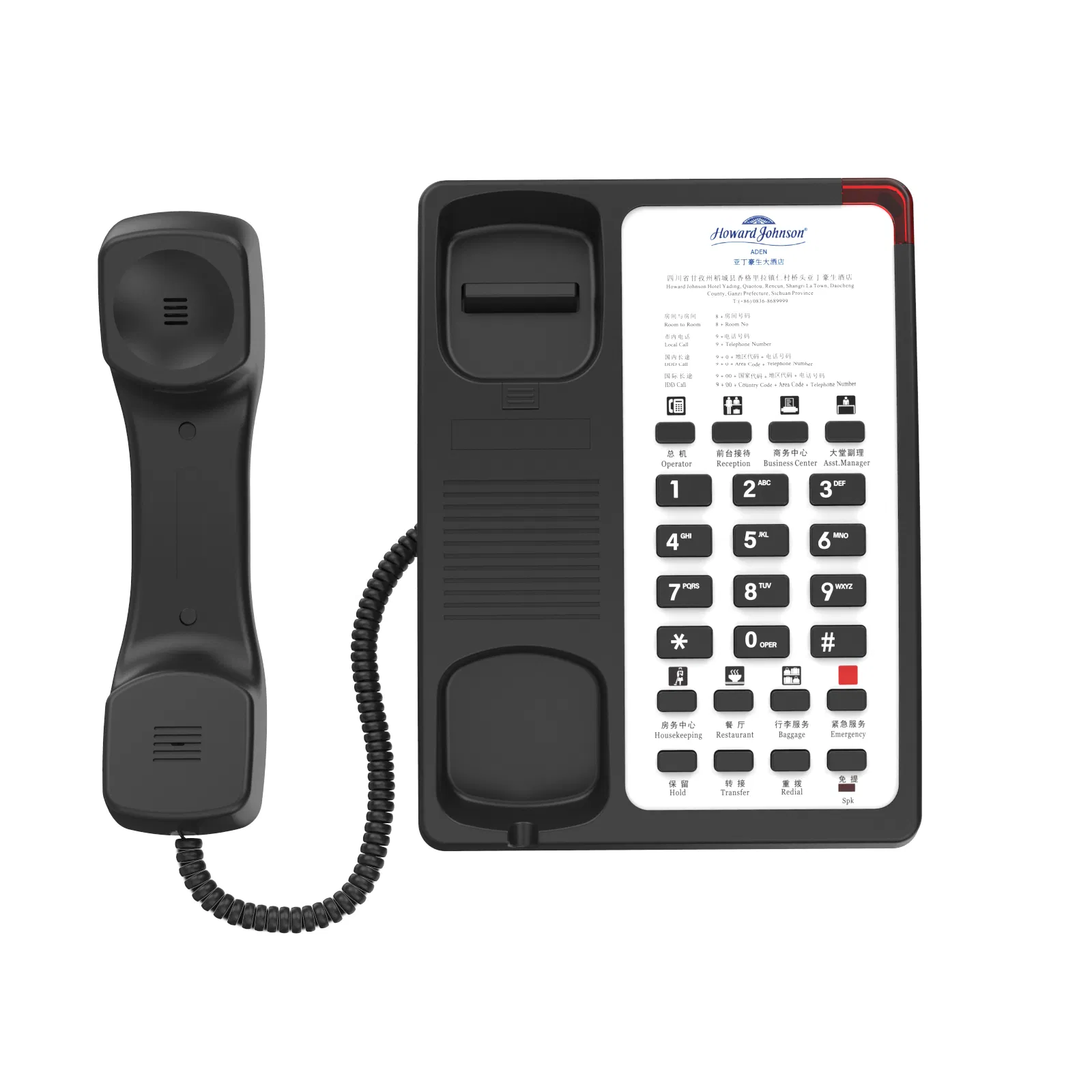 High Quality Smart Hotel Telephone Cost-Effective Analog ABS Plastic Landline Phone