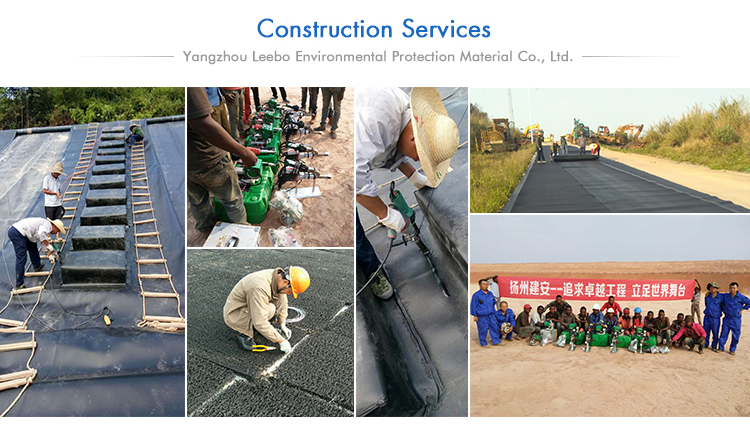 Clear Rough 1.5mm Single Sided Textured Fish Farm Tank Geomembrane