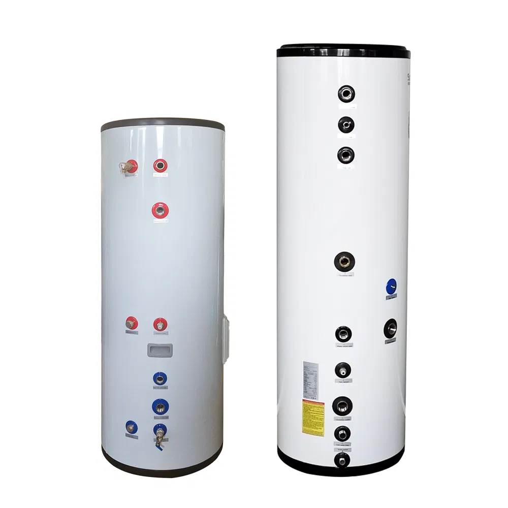 200L 300L 500L European Family Use Heat Pump Buffer Tank Hot Water Tank with Heat Exchanger Coil and Electric Heater