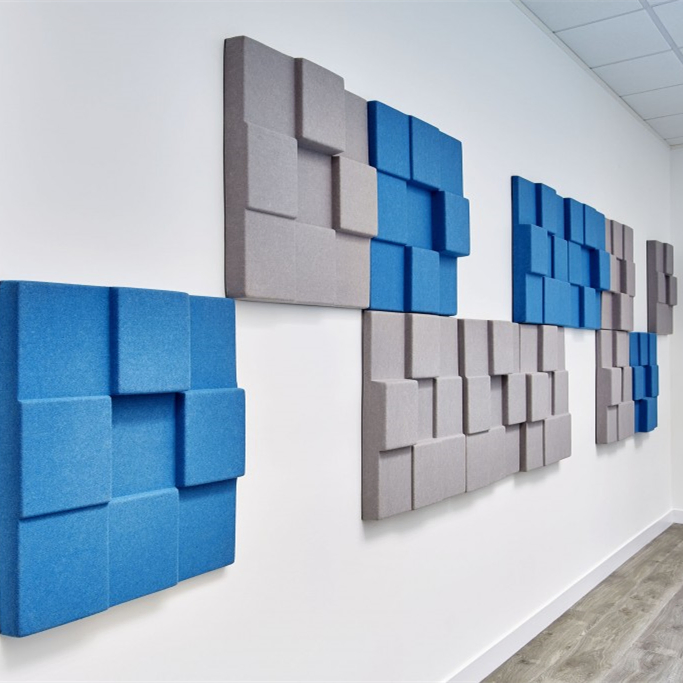 Eco-Friendly 3D Pet Fiber Acoustic Panels for Soundproofing