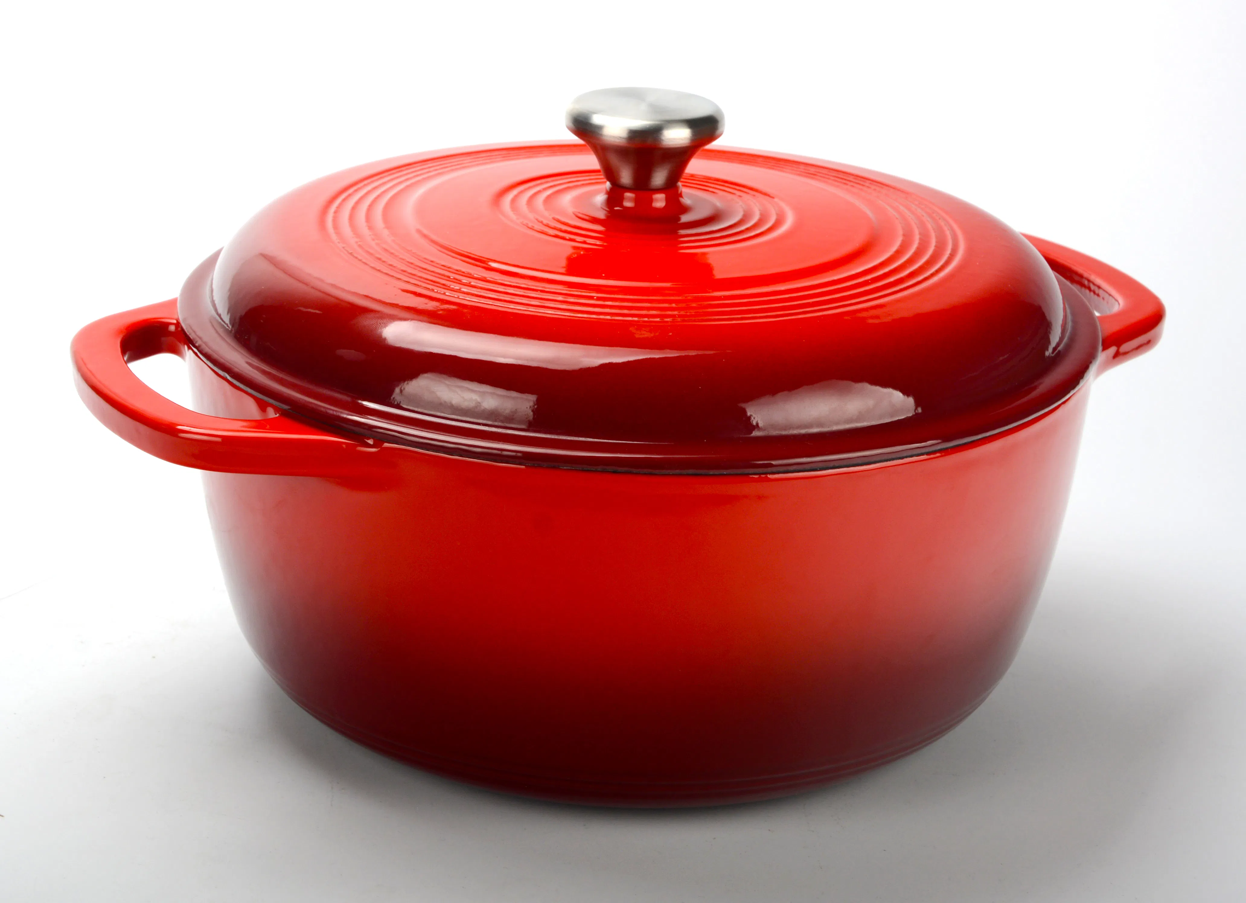 Чугунная эмалированная утятница 6 кварт с крышкой