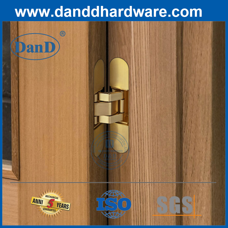 Zinc Alloy 3D Adjustable Concealed Invisible Gate Heavy Duty Stainless Steel Hidden Folding Aluminum Soft Closing Flush Hydraulic Ss Hardware Wood Door Hinge