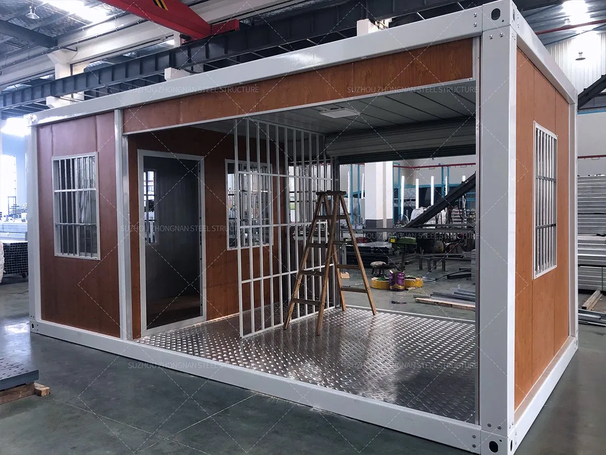 Mobile Container Guard Room with Rolling Shutter Door and Glass Curtain Wall
