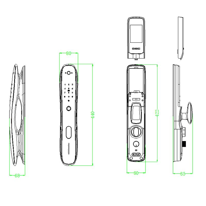 Full-Automatic Smart Lock with Visual Door Viewer/Keyless Door Lock