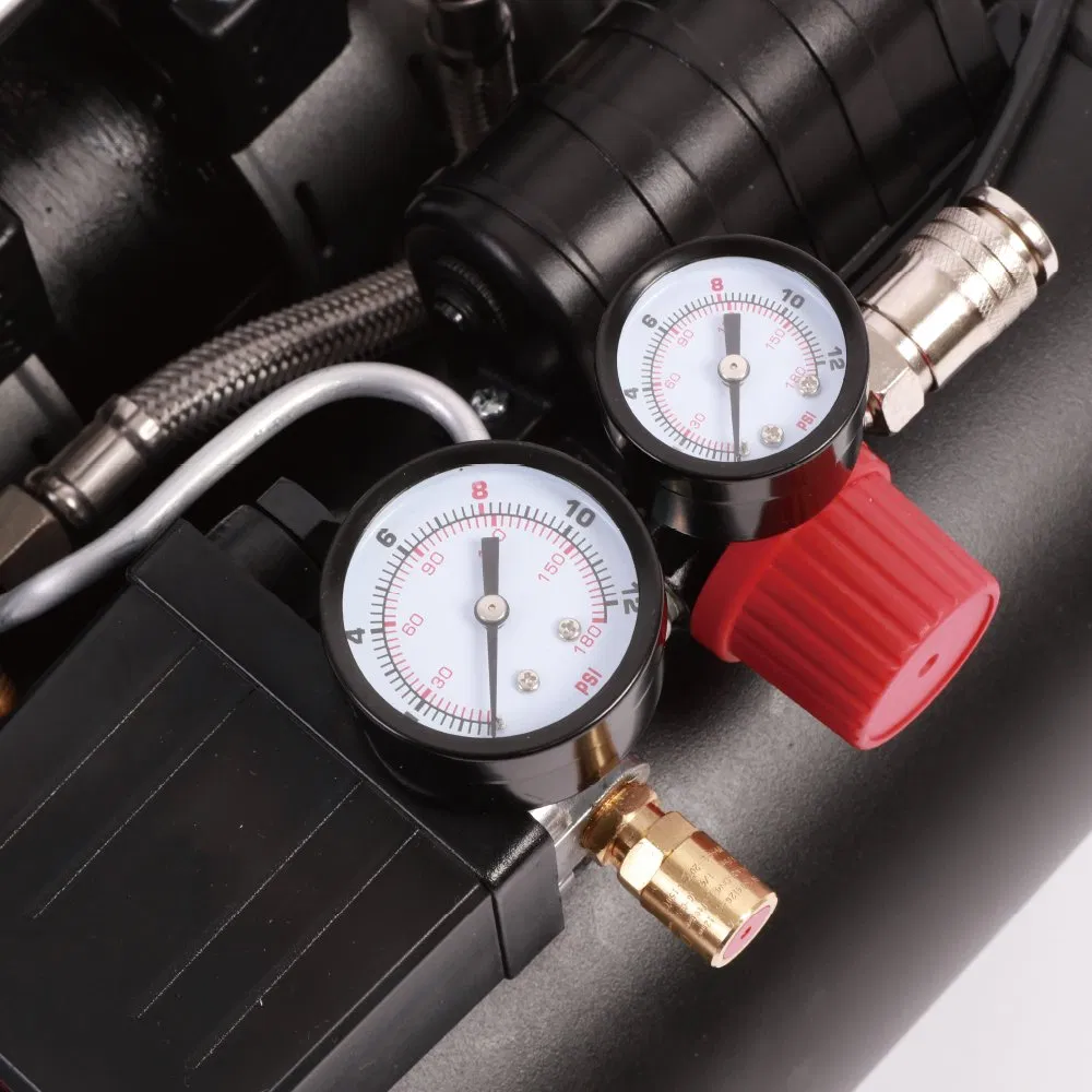 Yard Force 750W 24L Professional Air Compressor, 128L/Min & 8bar W/ Quick Couple - Dual Gauge for Tires, Nail Guns, Spray Painting - Ex Arc24