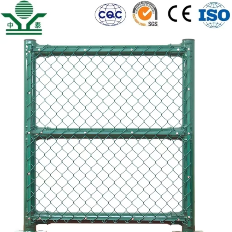 Zhongtai PVC Coated Galvanized Diamond Hole Chain Link Mesh Fence