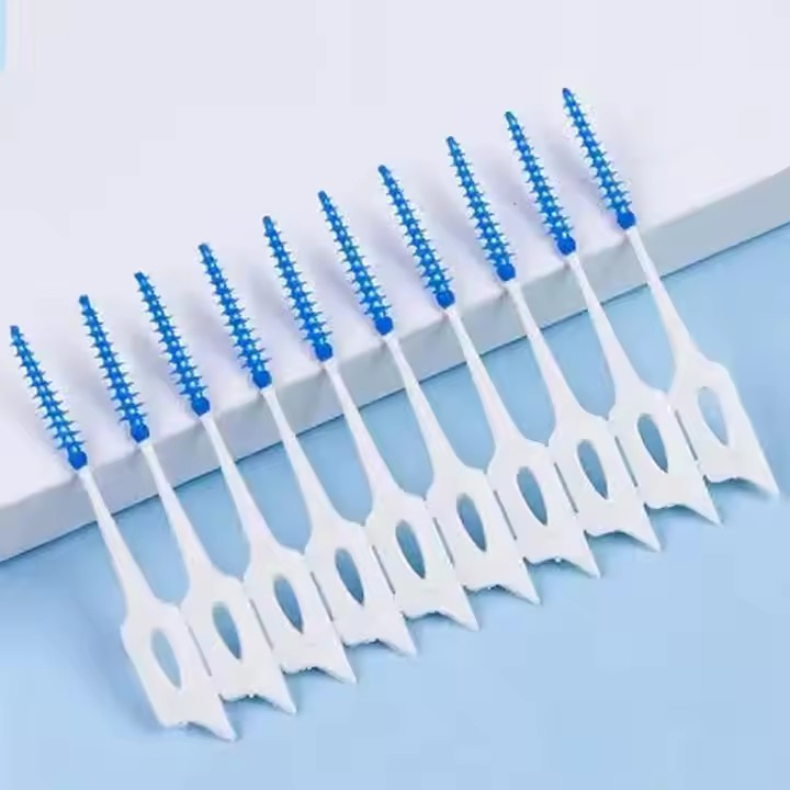 Customized Logo Disposable Dental Cleaning Interdental Brush Toothpick for Sale
