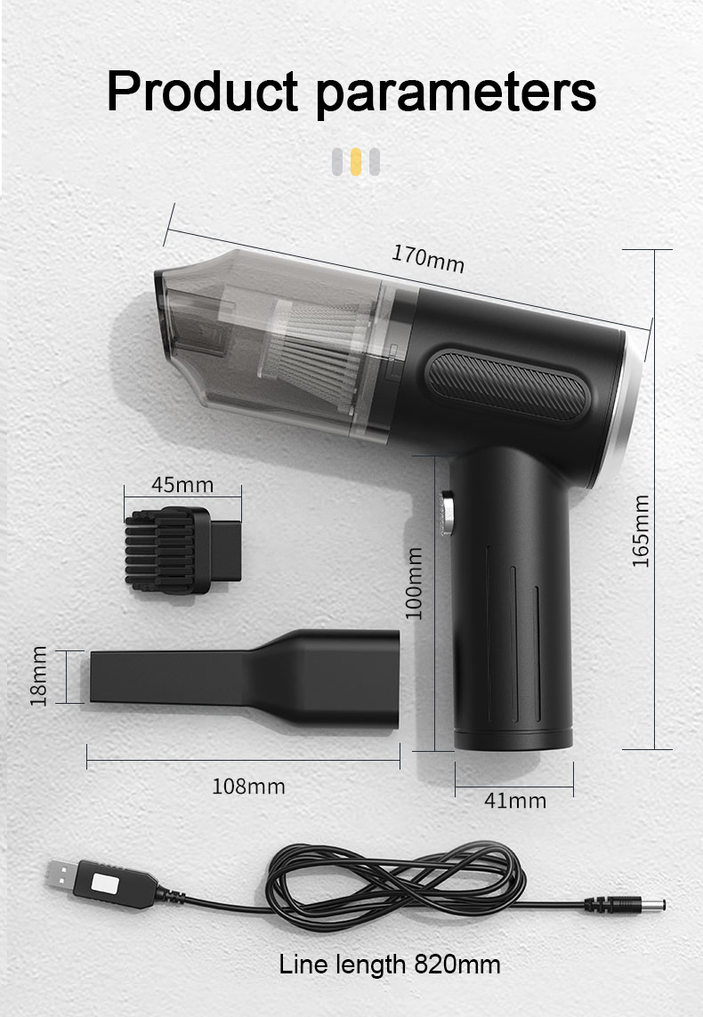 Wholesale 3800PA Cordless USB Rechargeable Wet/Dry Auto Portable Car Vacuums Cleaner De Carro Vacuum Clean