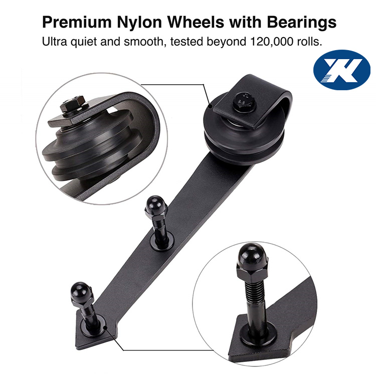 6.6 Feet Rail Hanging Sliding Single Barn Door Hardware Kits