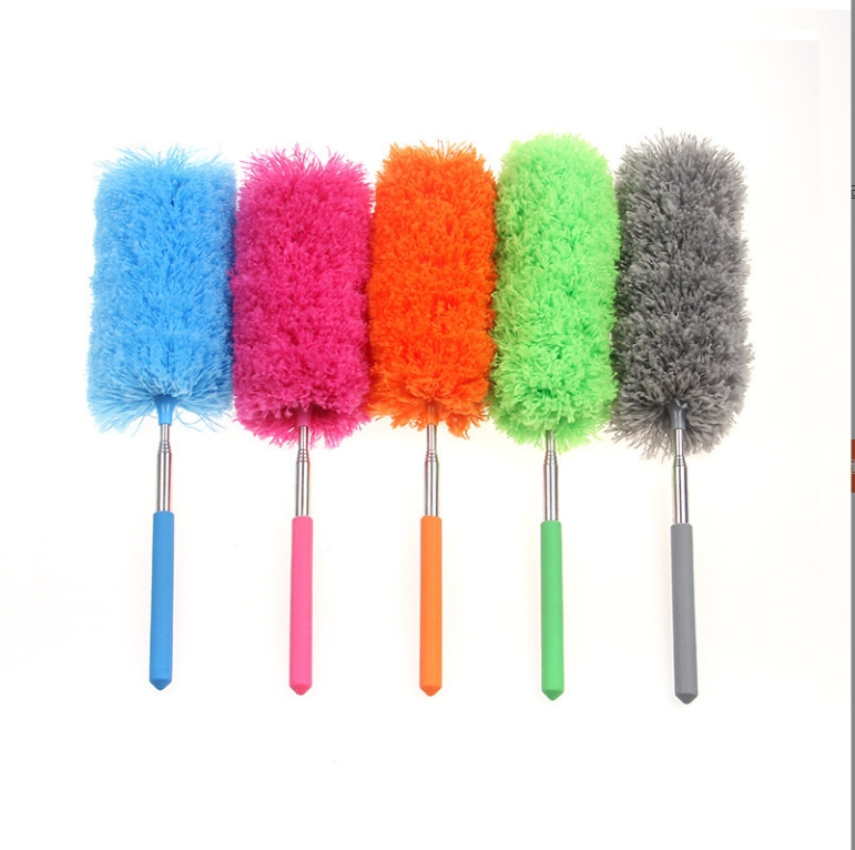 Long Handle Dusters for Cleaning Ceiling Fan Bendable Head Microfiber Feather Duster Extendable Duster
