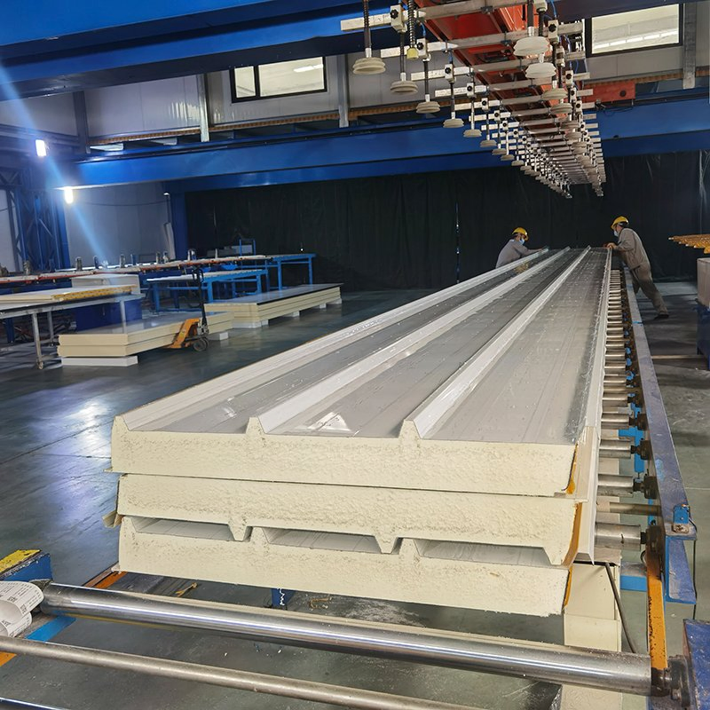 Insulated 50 70 75 80 100 150 200mm PU PIR PUR Sandwich Wall Panel for Warehouse