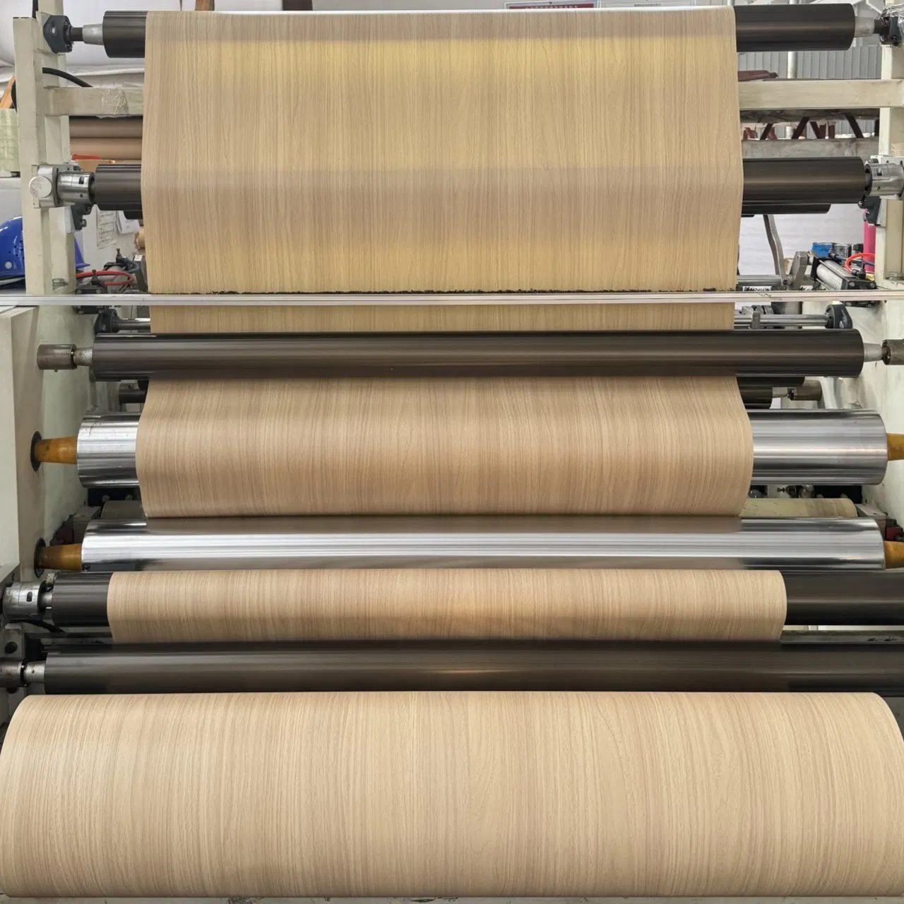 High Quality Texture Wood Grain Vacuum Pressed PVC Films Furniture Composite Film PVC Furniture Design Film