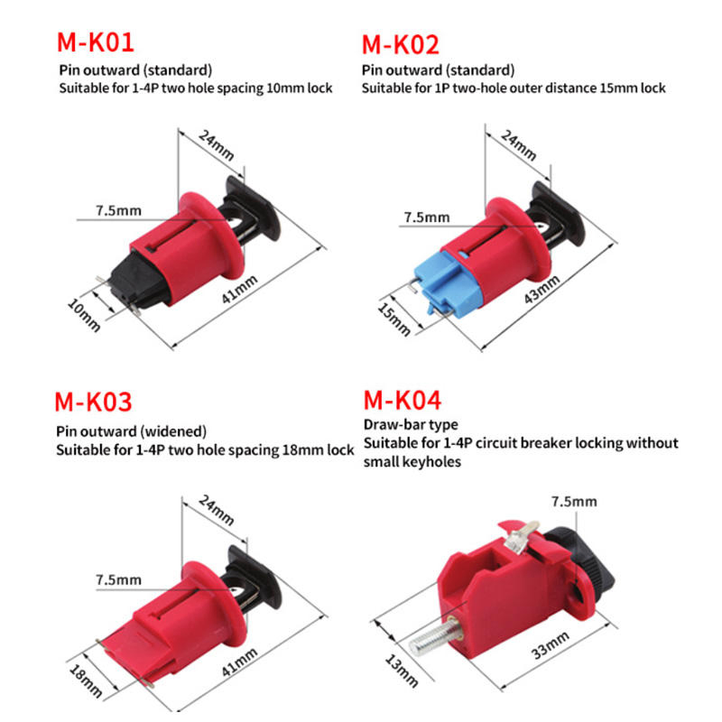 Industrial Safety Lockout Device for MCB Circuit Breakers