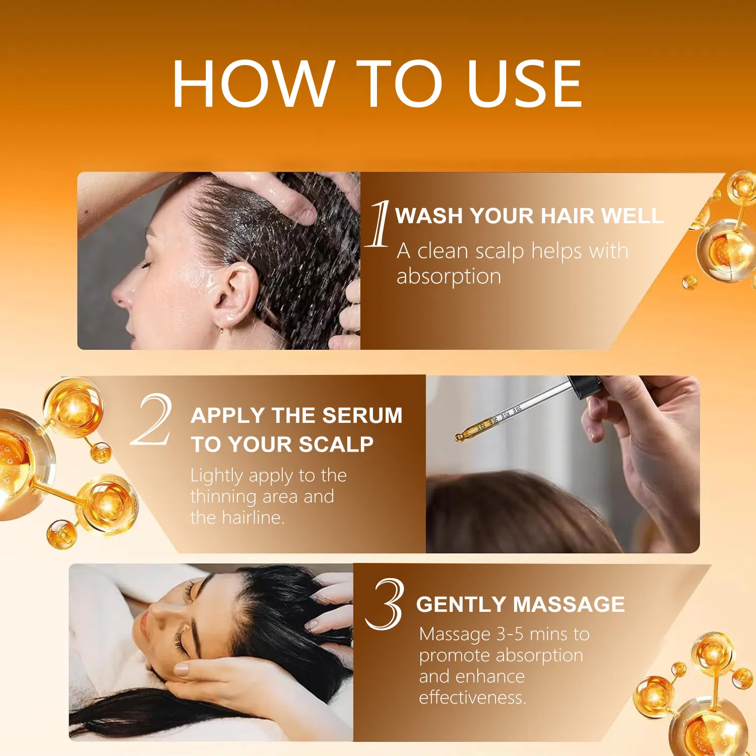 Hair Growth Serum Hair Lotion Oil Root Anti Loss Promotes Thicker Natural Nourishing Hair Scalp Anti Lost Hair Serum Private Label