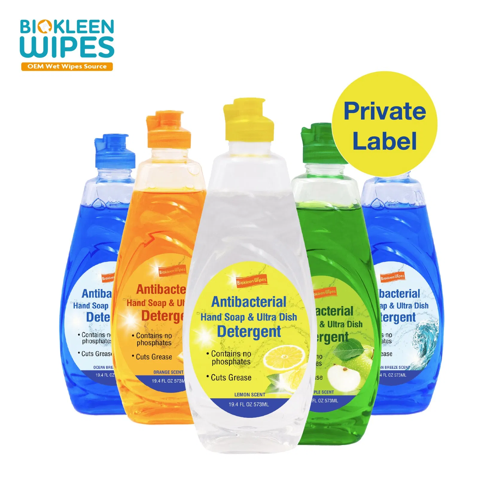 Biokleen Customized Size Eco-Friendly Chemical Dish Washing Liquid Detergent