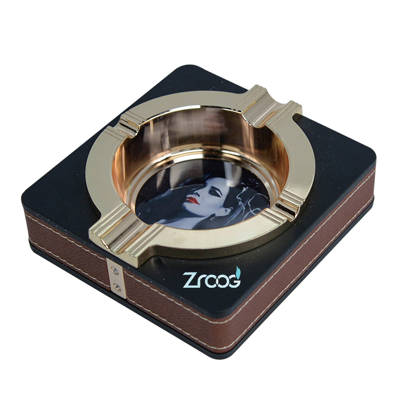 Unbreakable Outdoor Cigar Ashtray Metal Modern Table Cigar Ashtrayscigar Accessories Gifts for Men