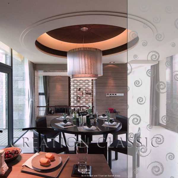 Acid Etched and Titanium Coated Glass