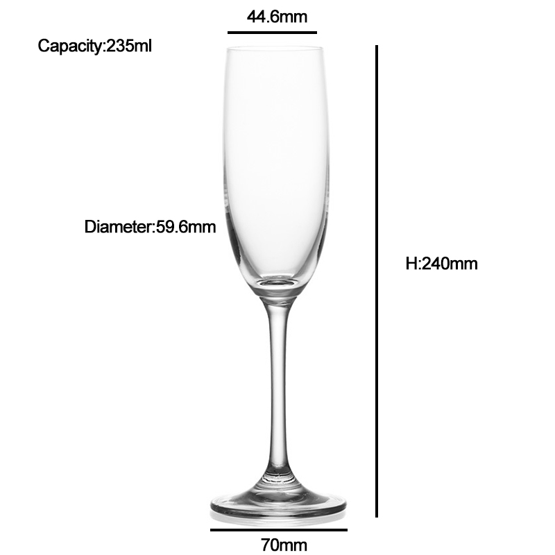 Unique Gift Champagne Flutes - Hand Blown Elegant Champagne Glasses