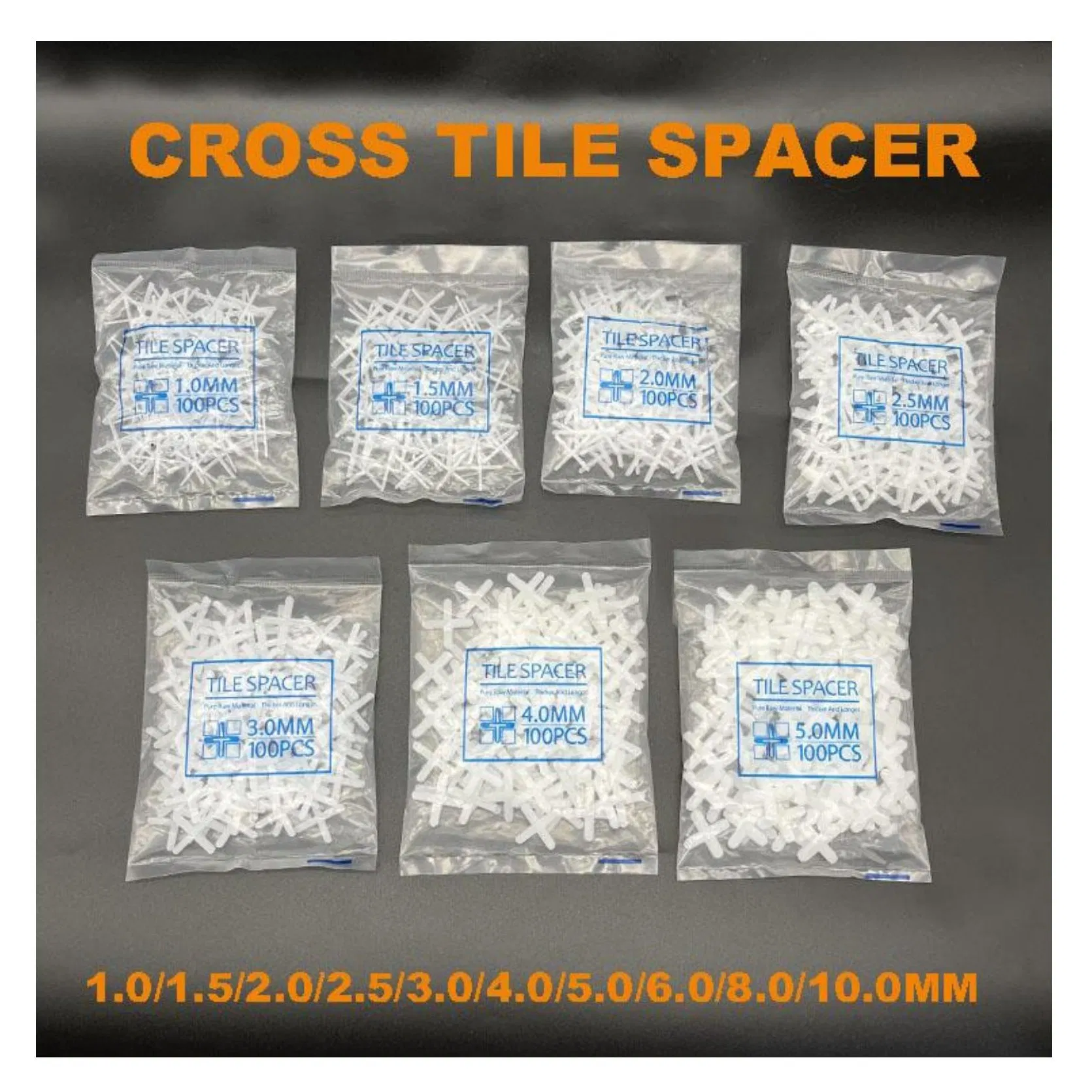Hot Sale New PE Material White Length 23mm Cross Tile Spacer