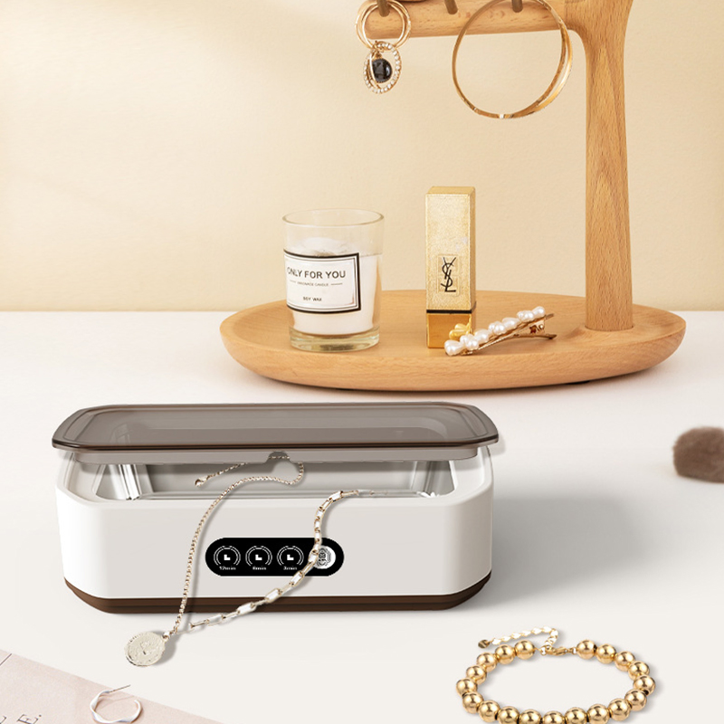 Mini Ultrasonic Cleaner for Makeup Brushes Eyeglasses Jewelry Denture Watch