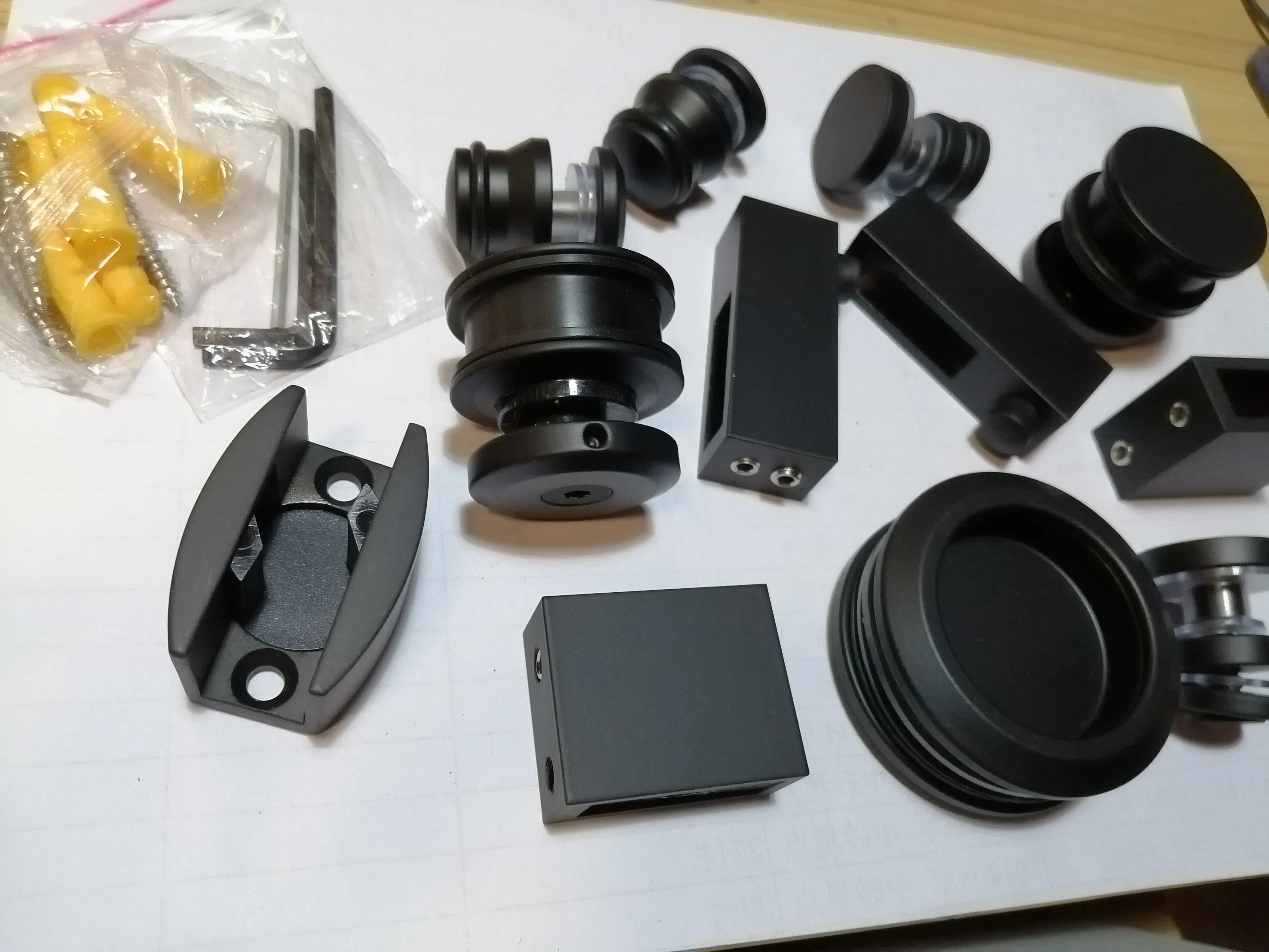 Black Matt Bathroom Accessories Shower Enclosure Shower Door Glass Fittings