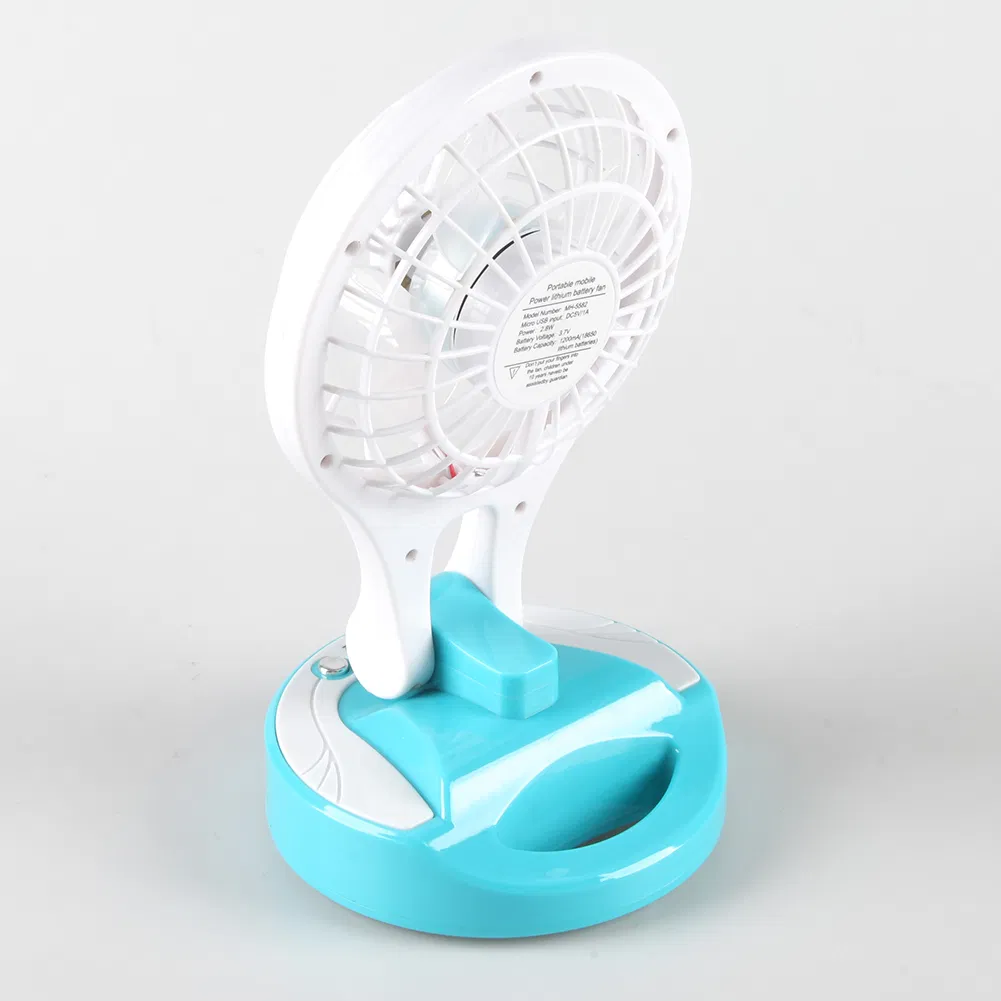 Yichen USB Rechargeable Portable and Foldable Mini electrical Fan with LED Light