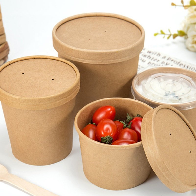 Eco-Friendly Disposable Takeaway Food Container Noodle Bowls & Hot Soup Cups