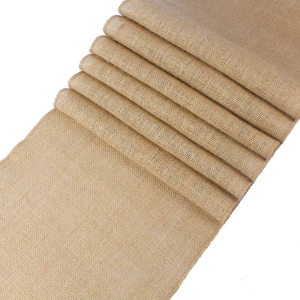 14X 108 Inch Wedding Party Natural Jute Table Runner