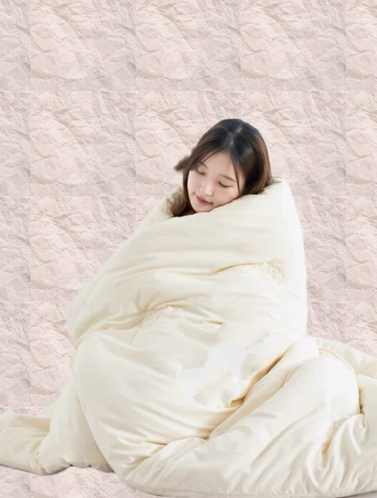 Factory Custom Bamboo Fibre + Polyester Cotton Thick Soft Cotton Quilt Autumn and Winter Air Conditioning Quilt