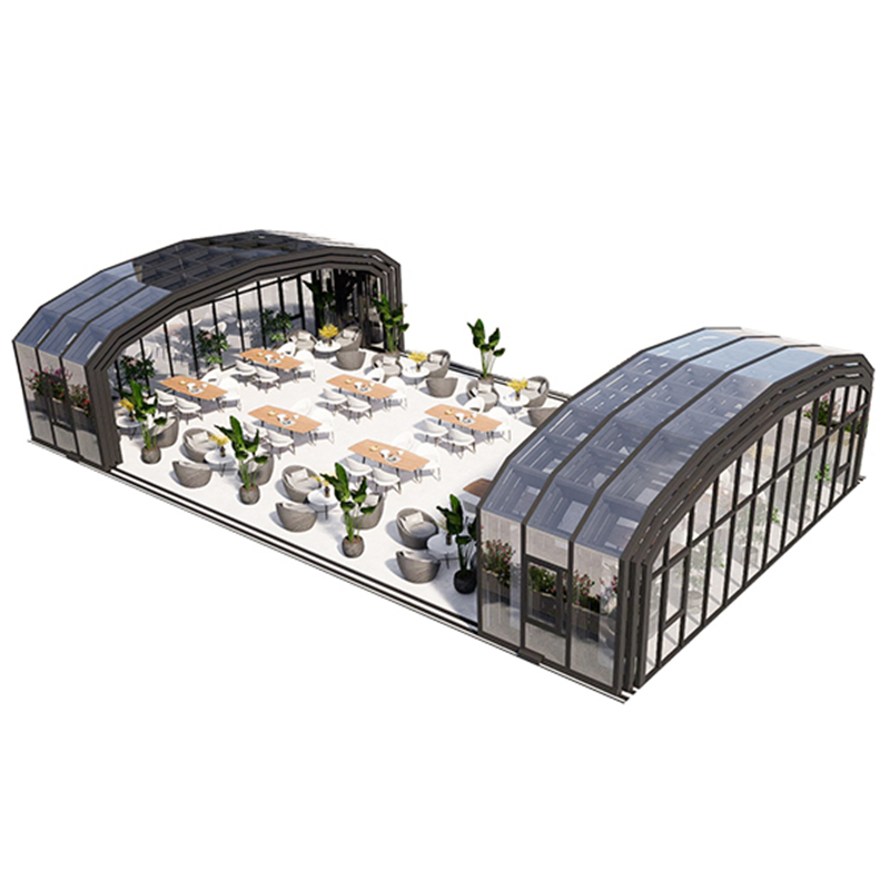 Luxury Aluminum Electric Movable Sunroom Intelligent Control Waterproof Frame and Energy Saving Double Glass Panels Mobile Sunroom