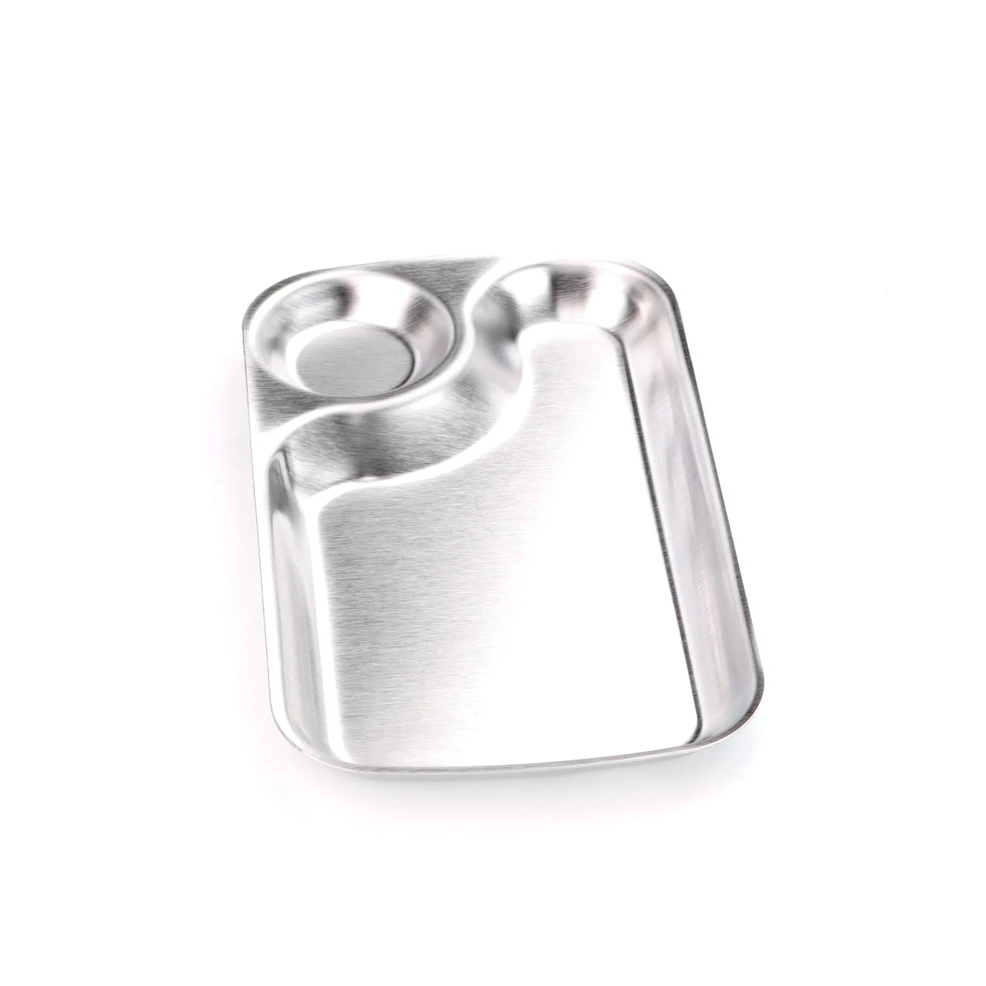 Rectangular Stainless Steel Korean Food Plate Silver Gold Custom Service