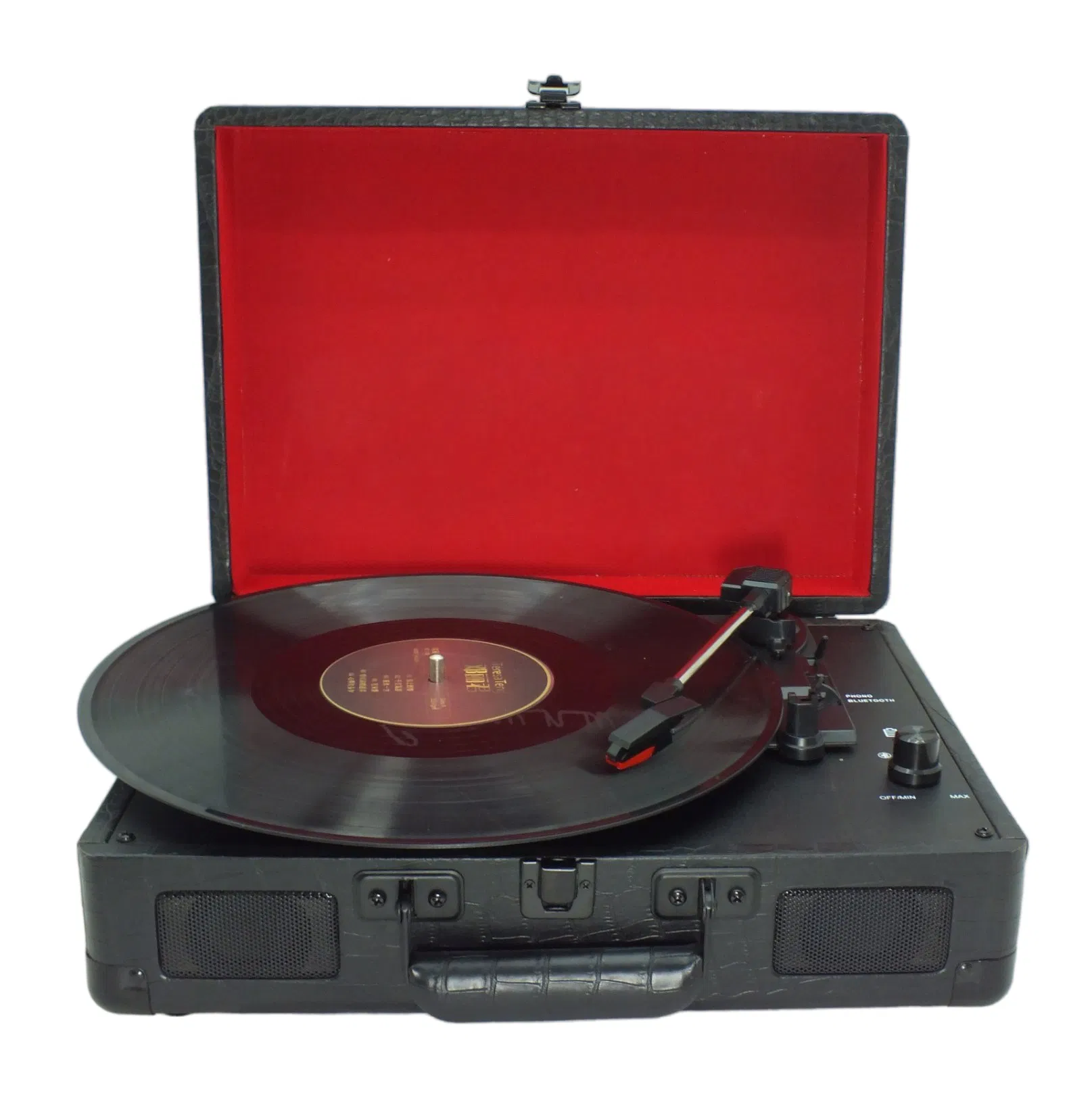Vintage Gramophone Vinyl Records Turntable Player with Speakers