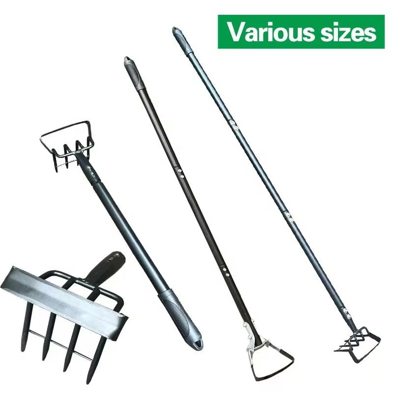 2in1 Manual Garden Hoe with Long Handle Multipurpose Weeder Soil Loosening Tool