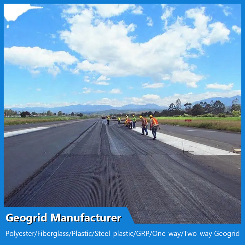 Polypropylene PP/Polyester Pet Geogrid Composite Nonwoven Bitumen Coated for Asphalt Overlayer Reinforcement