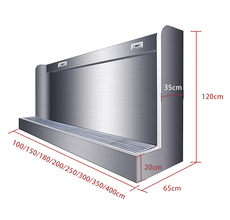 The Source Factory Can Be Customized Commercial Service Equipment Stainless Steel Wall-Mounted Urinal