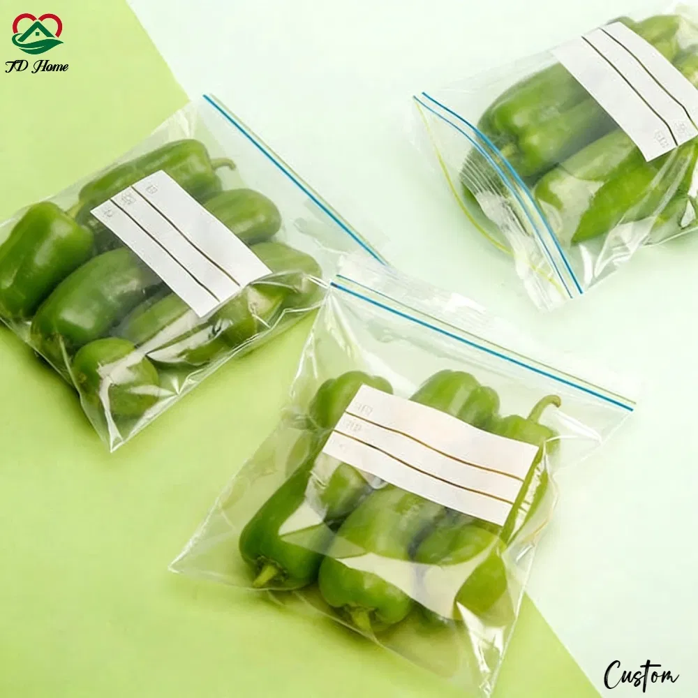 Customized Color Printing Food Resealable Plastic Fresh Produce Food Ziplock Bag