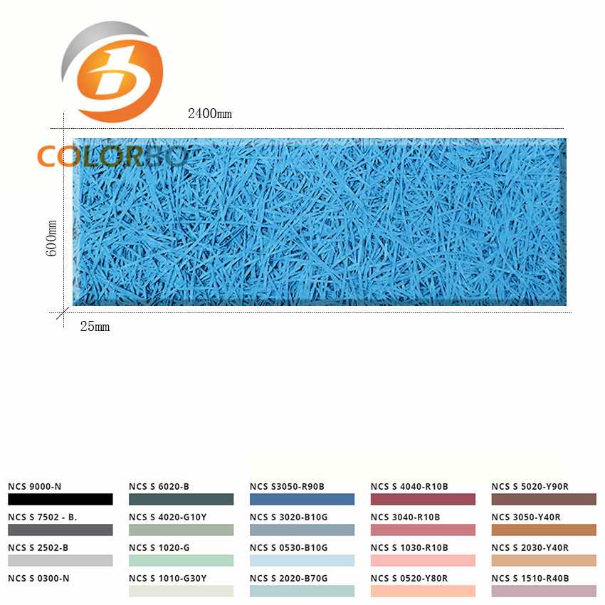 Eco-Friendly Wood Wool Acoustic Panel for Sound Absorption