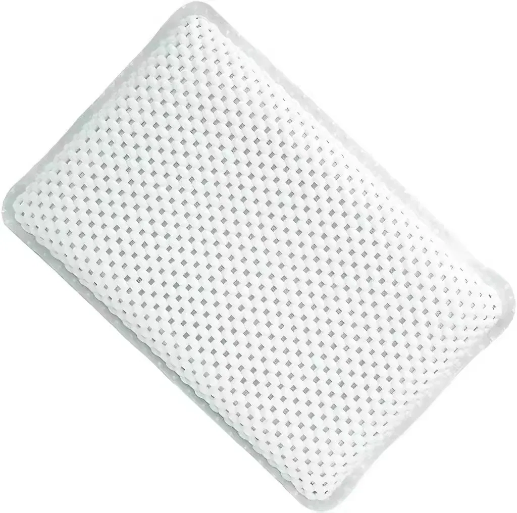 New Waterproof Hot White PVC Foam Soft Durable Washable Eco Friendly Bath Tub Pillow with Suction Cups