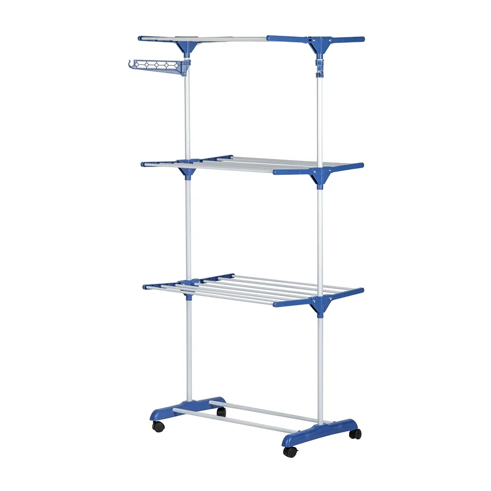 Foldable Freestanding Floor Towel Rack Collapsible Drying Rack for Bathroom Use