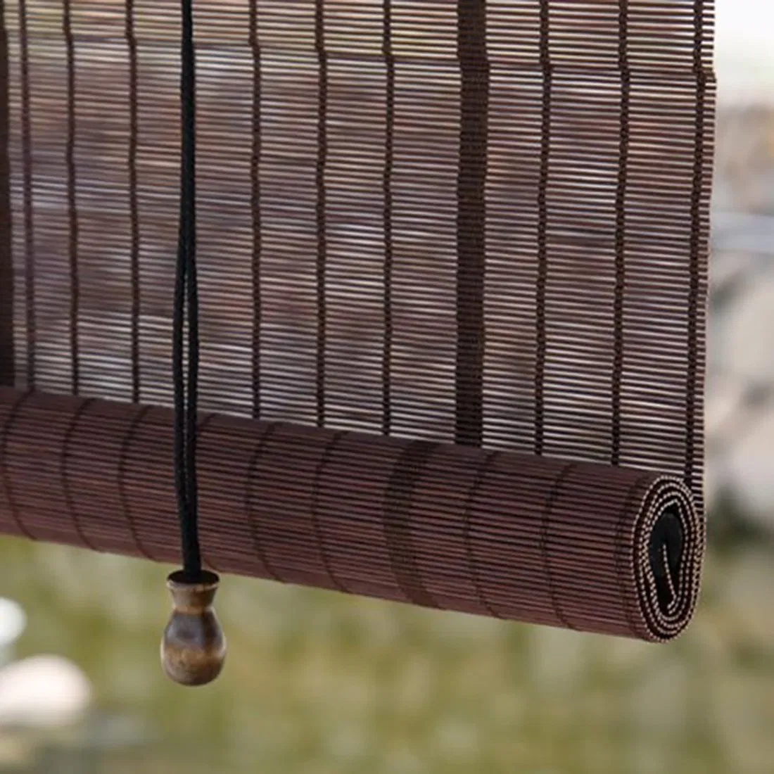 Custom Size Bamboo Blinds Modern Style Roller Blinds Living Room Window Curtains