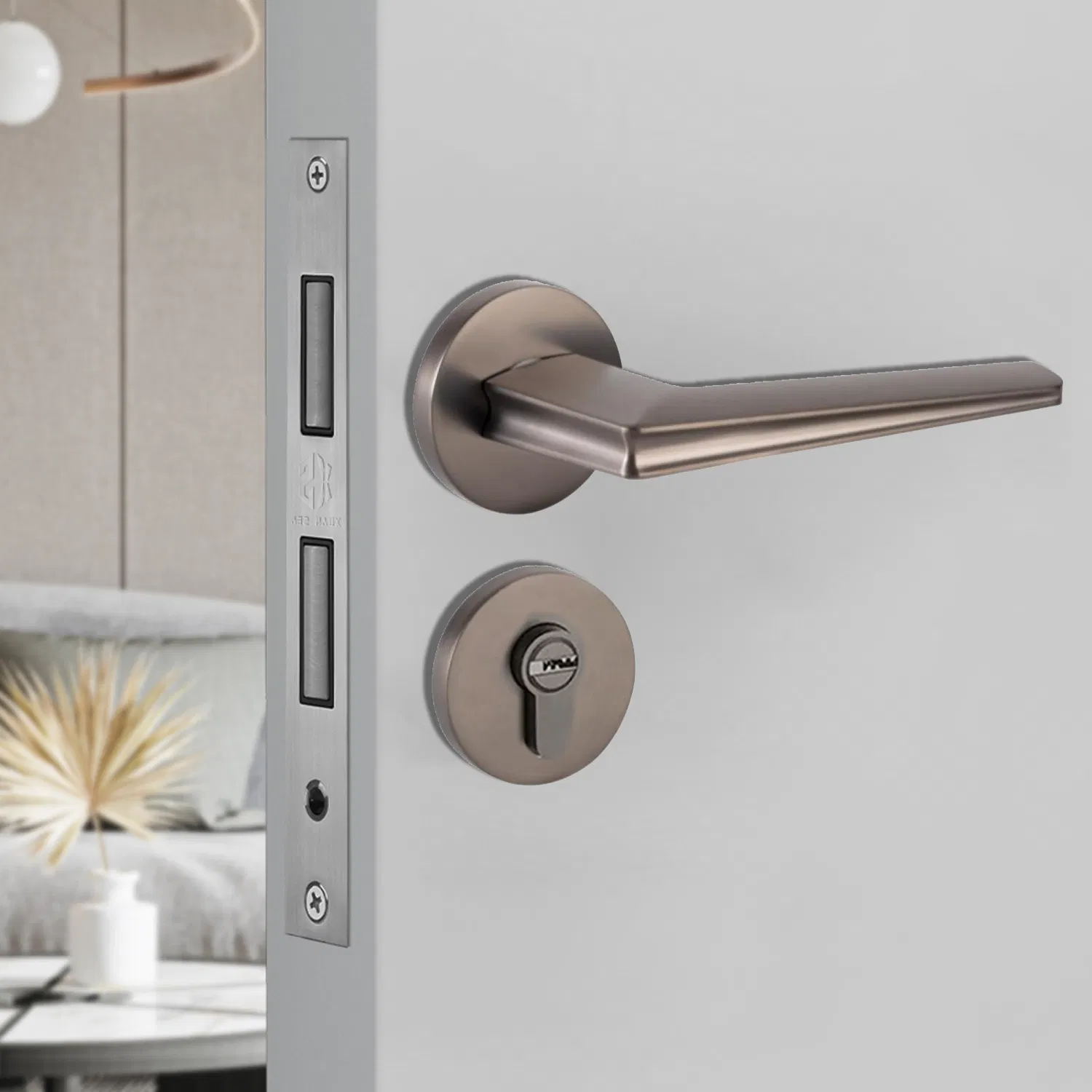 Door Accessories Door Hardware Stainless Steel Handle Lock Furniture Hardware Wooden Lock Pull Handle Door Lock