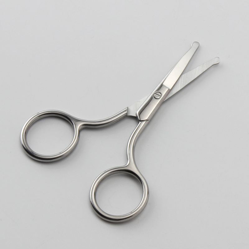 Small Scissors, Eyebrow Scissors, Nose Hair Scissors Round Tip Design, Will Not Hurt The Nasal Cavity. Professional Grooming Scissors for Hair, Eyelashes, Nose