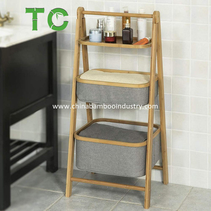 Cheap Price Foldable Bamboo Laundry Basket Laundry Basket with Shelf Laundry Hamper Sorter Bathroom Storage Racklaundry Storage Basket Laundry Hamper Baske