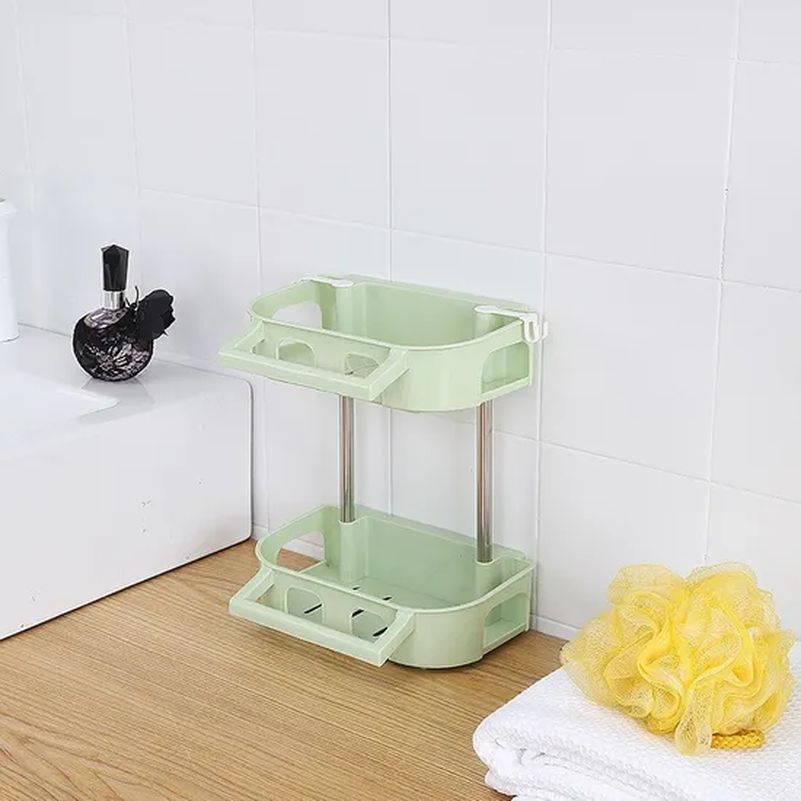 Plastic Rack Multi-Function Organizer Rack for Bathroom Kitchen Two Layer Durable Hh008_6